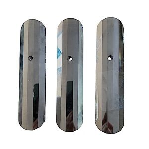 Silver Glass Chandelier Faceted Prism 6” (lot of 3) Sun Catcher Home Decor